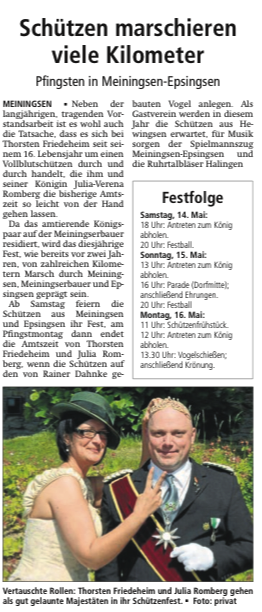 Vorbericht Schützenfest