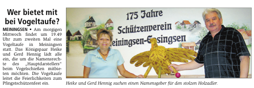 Vogeltaufe 2009